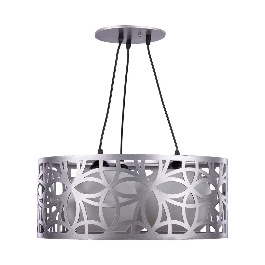 Chandelier Modern Net Wood Silver-WNS450