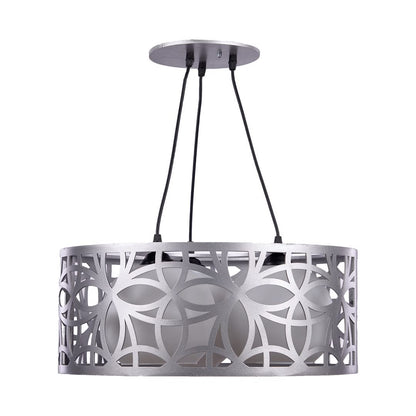 Chandelier Modern Net Wood Silver-WNS450