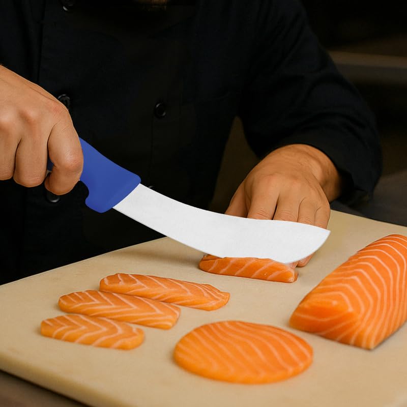 Professional Skinning Knife – 6-Inch Stainless Steel Blade – Blue Polypropylene Handle – Durable & Textured Grip