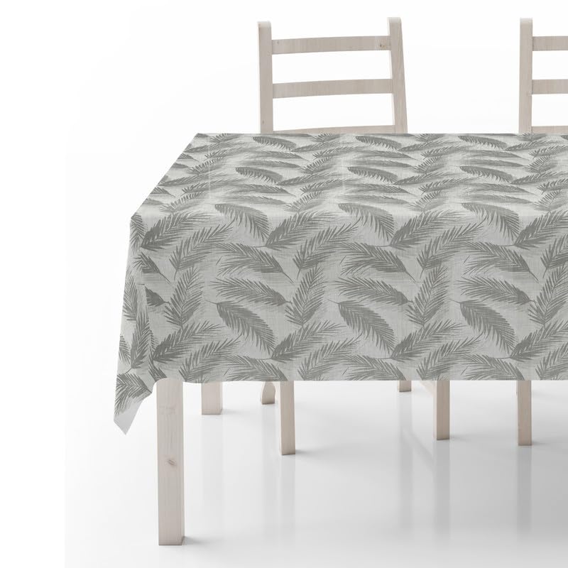 INTEX HOME Linen Velvet Table Cloth, Bella Leaf Pattern, Premium Soft Fabric, 130W×130L CM, Turquoise, Elegant Dining and Living Room Decor, Durable Protection for Daily Use and Special Occasions