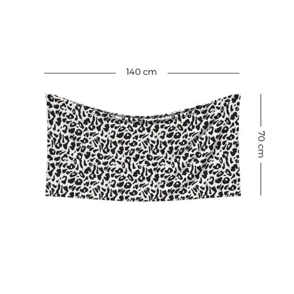 Wild Beach Towel, a Soft and Absorbent Towel for Adults and Kids, 70x140 cm, Black & White, a Quick-Drying and Sand-Resistant Towel for the Beach, Pool, Travel, or Yoga