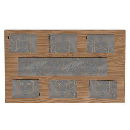 Grey Gold Canvas Placemats Set of 6, durable 45x30 cm washable table mats in Grey & Gold, featuring a chic metallic design for a modern and glamorous dining table presentation