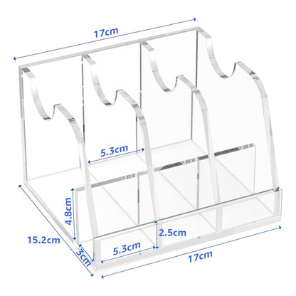 Acrylic Belt Organizer, Clear Belt Storage Holder with 3 Compartments and Display Stand, Perfect for Closet, Drawer and Dresser Organization, Elegant Storage Solution for Belts, Clear