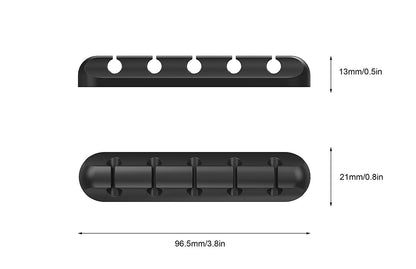 HUBEI Cable Clips Cable Management Organizer, Adhesive Hooks, Cable Holder for Power Cables and Cables for Charging Accessories, Mouse Cable, PC, Office and Home (5)
