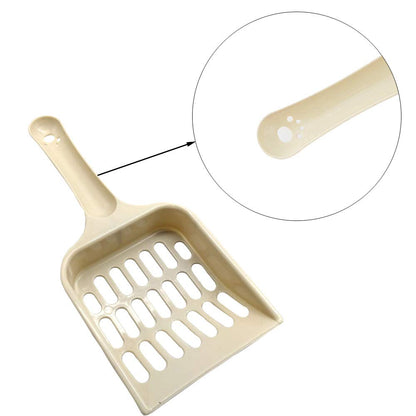 NA Cat Litter Shovel Plastic Scoop Pet Cleaning Tool (Beige, Yellow, Black) - Pack of 3