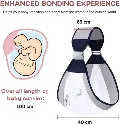 Adjustable Baby Holder Carrier, Comfortable and Breathable Mesh Fabric, Ideal for Newborns and Infants, Grey, 12.7 x 5.08 x 2.54 cm