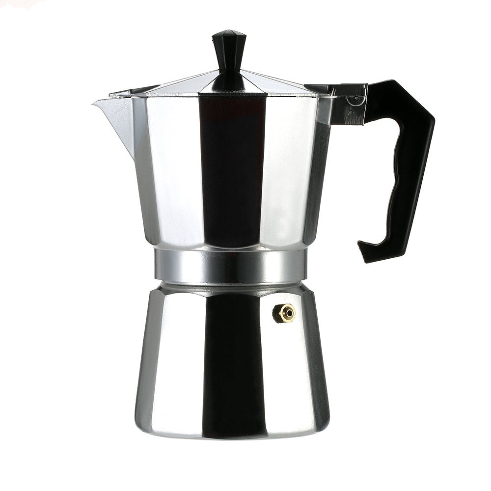 3-Cup Aluminum Espresso Percolator Coffee Stovetop Maker Mocha Pot for Use on Gas or Electric Stove, 2724713571609