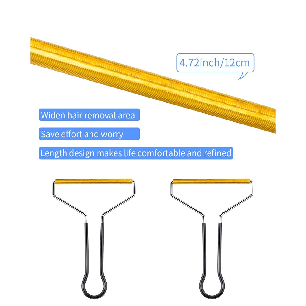 HE&DONG Lint shaver, fabric shaver fuzz remover, 2 pcs sweater comb, clothes shaver, portable removing lint dust, upgraded magnesium alloy shaver, reusable double sided travel brush