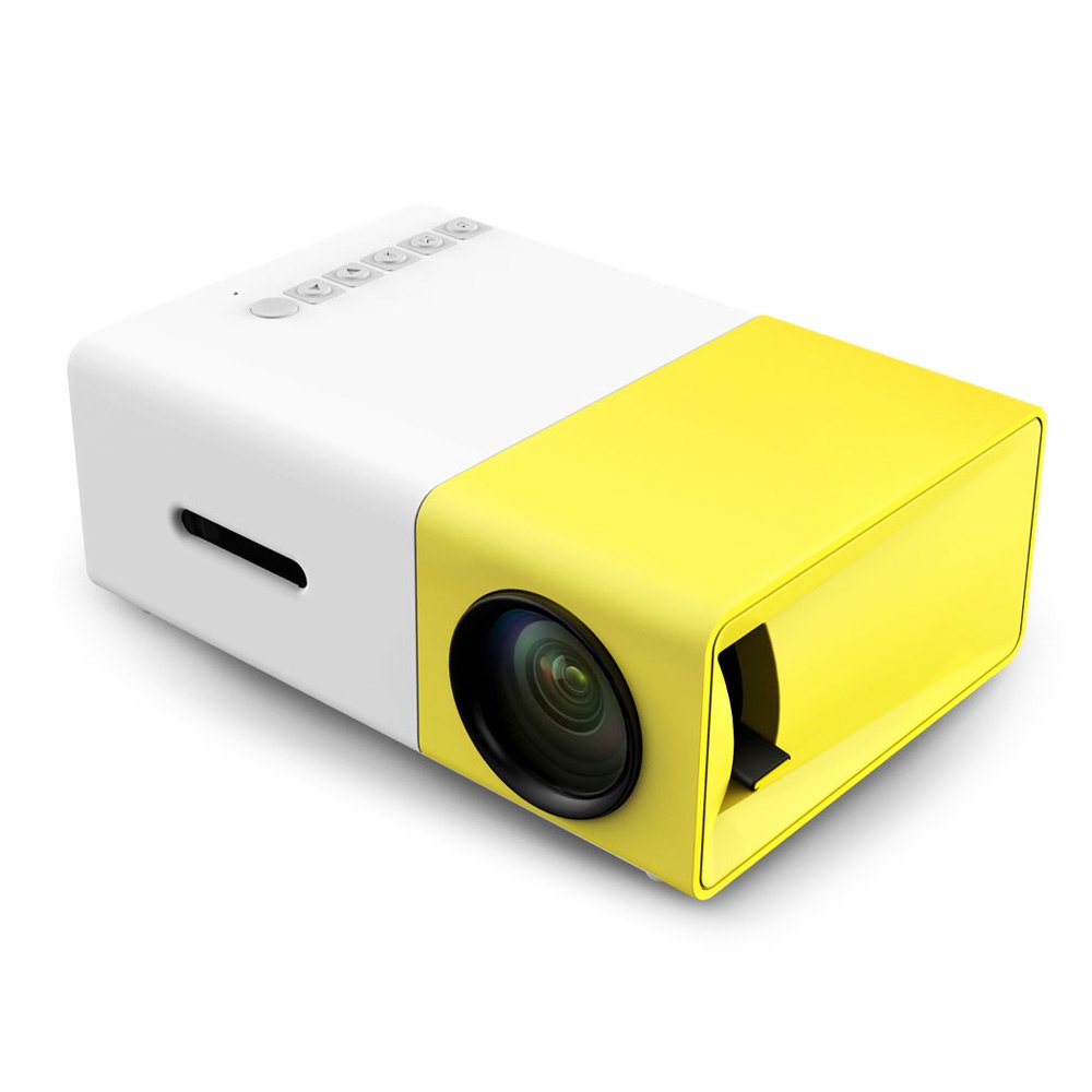 YG-300 Mini Portable Projector with USB,SD,AV,HDMI, Multicolor