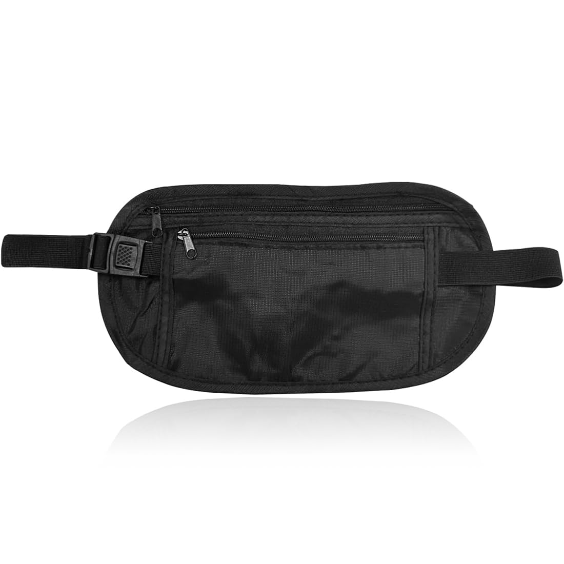 WKRTDY 1 x Flat Waterproof Bum Bag with RFID Protection, Anti-Theft Security and Sports Belt, Ideal as a Men's or Women's Wallet, Waist Bag or Neck Pouch