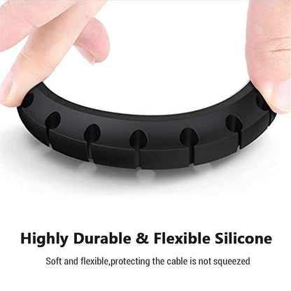 Flexible Silicone Cable Organizer Holder - Twistable, Efficient Cable Management - Perfect Solution to Keep Cables Tidy and Tangle-Free
