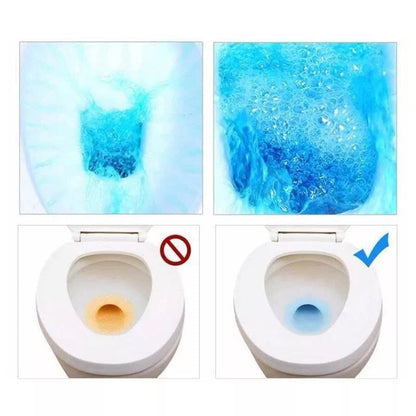 Automatic Toilet Bowl Cleaner Tablets?Bathroom Toilet Tank Cleaner?Blue Clean Bubbles,Strong Detergent Ability,Long-lasting 300 brushes,Mild Fresh Pine Scent(10 Pack)