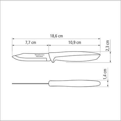 5" Steak Knives, Pack of 12, Sharp Stainless Steel Blades, Durable Polypropylene Handles, Dishwasher Safe, Perfect for Family Dinners, Gatherings, and Restaurants