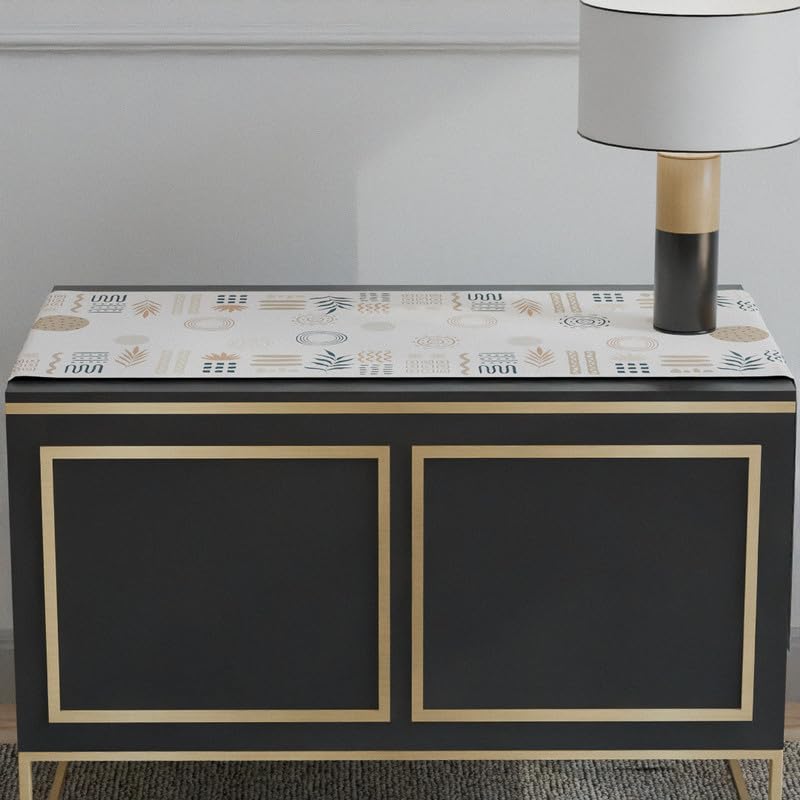 Bohovibe Velvet Table Runner, a Plush Multicolor Decorative Centerpiece with a Trendy Bohemian Design, 35x140 cm, adds a Luxurious Texture and Vibrant Style to your Dining Table