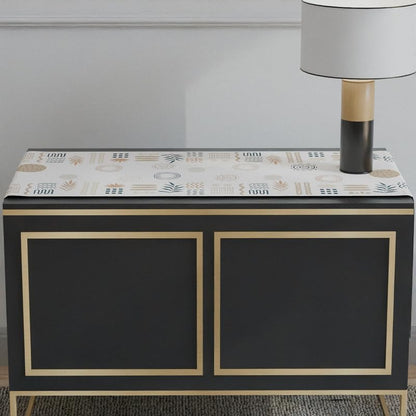 Bohovibe Velvet Table Runner, a Plush Multicolor Decorative Centerpiece with a Trendy Bohemian Design, 35x140 cm, adds a Luxurious Texture and Vibrant Style to your Dining Table