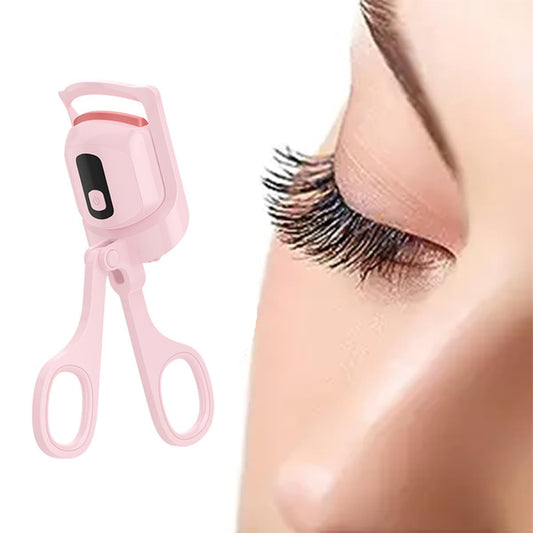YelaJoy Heated Eyelash Curler, USB Rechargeable, 3 Heat Modes, LCD Display, Pink