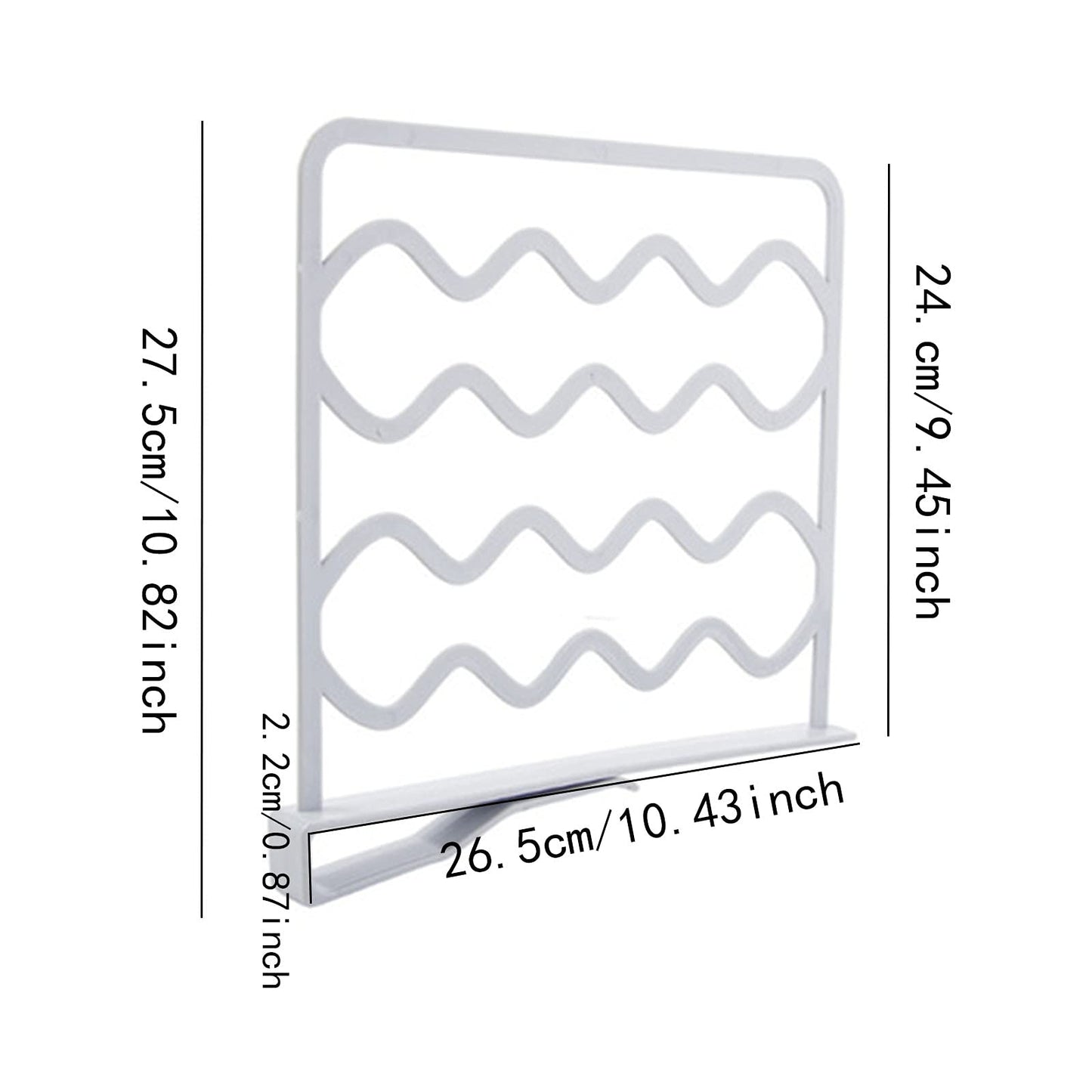 Useful shelf system without drilling, practical shelf divider, shelf divider set, dividers for cupboard, shelf divider, wardrobe for storage and organisation in bedroom, kitchen, office (white, grey)