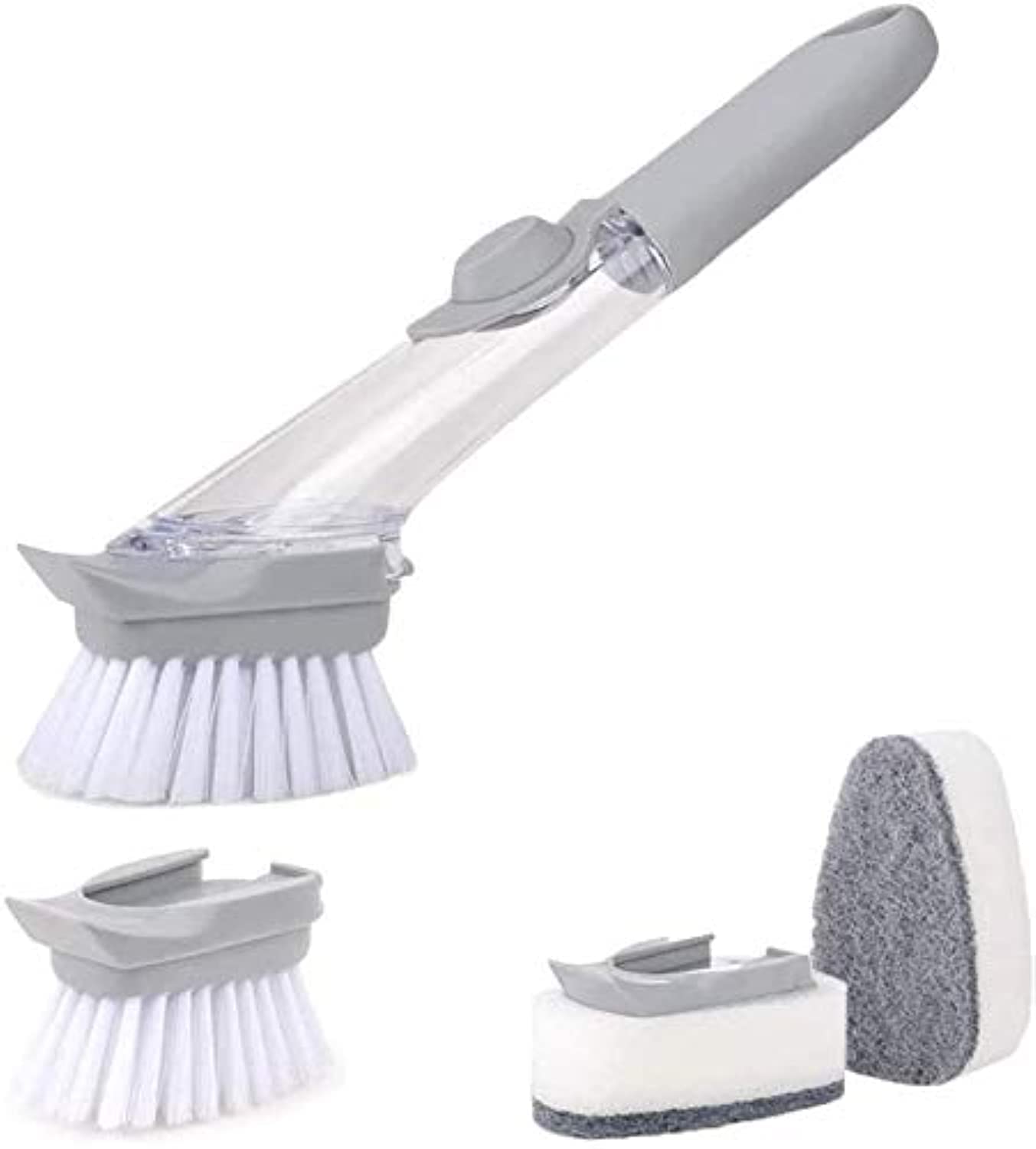 Automatic Cleaning Brush Built-in Soap Dispenser, Sponge Head for Easy Cleaning of Utensils, Dishes, Sink and Kitchen Tools - Practical and Convenient Design - 1 Piece