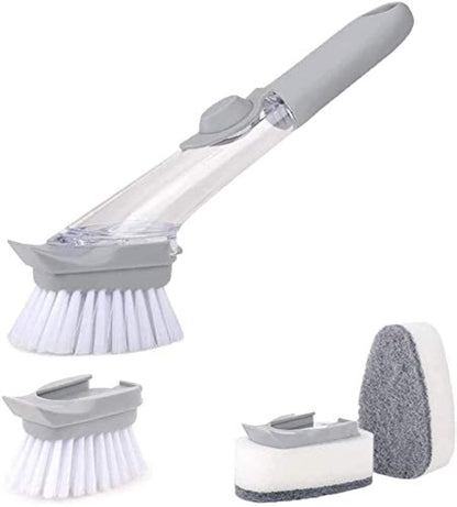 Automatic Cleaning Brush Built-in Soap Dispenser, Sponge Head for Easy Cleaning of Utensils, Dishes, Sink and Kitchen Tools - Practical and Convenient Design - 1 Piece