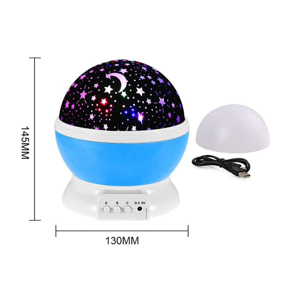 LED Star Master Rotating Night Light Projector Spin Starry Sky Star Master Children Kids Baby Sleep Romantic Led USB Lamp Projection Night Lighting Projector - Assorted item