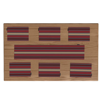 مجموعة مفارش طاولة قماشية من لونجو مكونة من 6 قطع، مفارش طاولة فنية متعددة الألوان، كل منها 45 × 30 سم، متينة وقابلة للغسل بتصميم تجريدي عصري لحماية طاولتك بأسلوب معاصر.