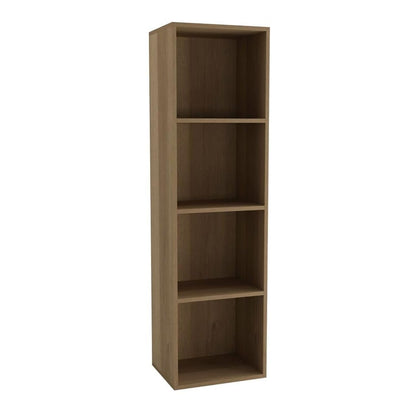 4-Shelf Wooden Bookcase in Warm Oak, Tiered Shelving Display Unit, Freestanding Storage Shelf for Books and Decor, Modern Wood Shelves for Home Office or Living Room