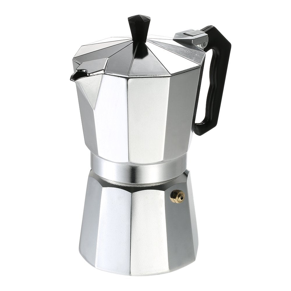 3-Cup Aluminum Espresso Percolator Coffee Stovetop Maker Mocha Pot for Use on Gas or Electric Stove, 2724713571609