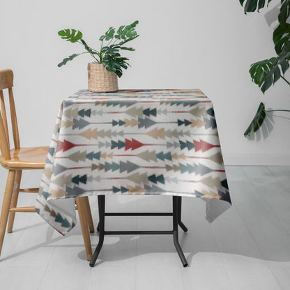 INTEX HOME Sofia Elegance Square Tablecloth – Luxurious Linen Velvet – Kitchen & Living Room Tables – For Ramadan & Events – Multiple Sizes Available – 1 Pc -130x130 cm - Multicolour