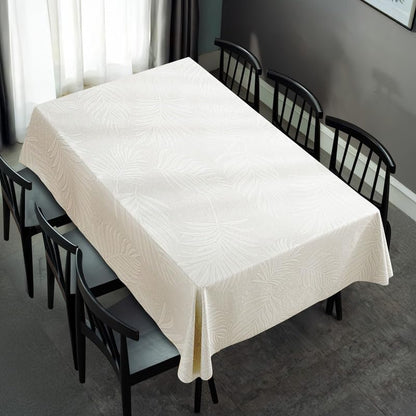 INtex HOME Analia Linen Tablecloth, Rectangular Dining Cover, Elegant and Durable, Soft Fabric, Easy-Care, Multi-Purpose for Home, Events, and Special Occasions, Set of 1 - Café - 200 X 270 CM