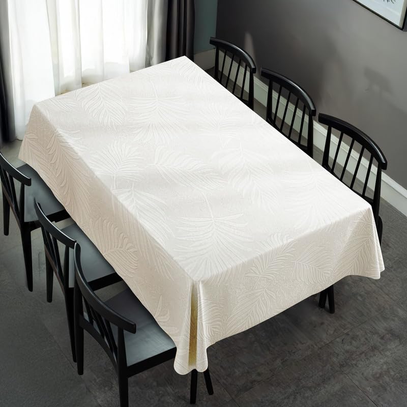 INtex HOME Analia Linen Tablecloth, Rectangular Dining Cover, Elegant and Durable, Soft Fabric, Easy-Care, Multi-Purpose for Home, Events, and Special Occasions, Set of 2 - Café - 130 x 130 CM
