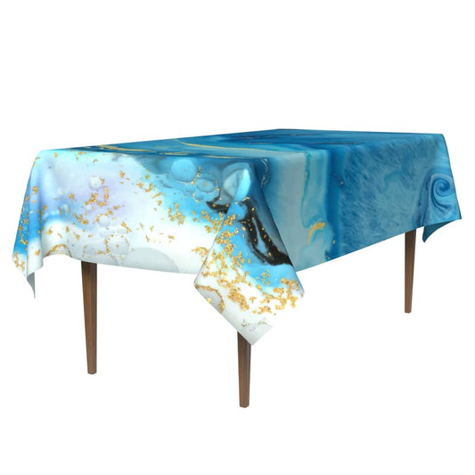 Blues Waterproof Tablecloth in a Solid Blue, a 140x300 cm Rectangular Table Cover made from Durable Spillproof Polyester, a Versatile and Stain-Resistant Protector for Everyday Dining