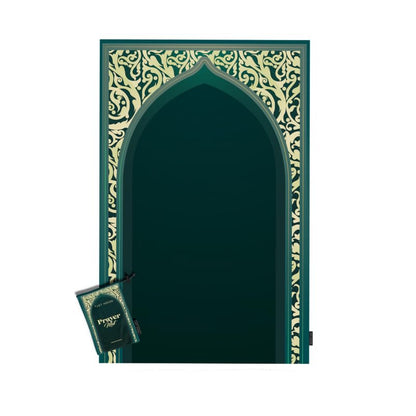 Waterproof Prayer Mat in a classic Green, 68x117 cm, a durable and easy-to-clean rug that is perfect for outdoor use, travel, or any situation where a reliable prayer surface is needed