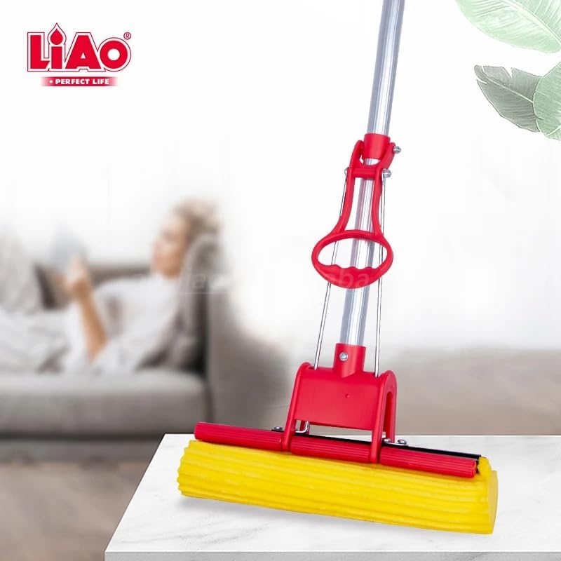 LiAo self wringer magic roller PVA sponge mop for kitchen bathroom floor cleaning