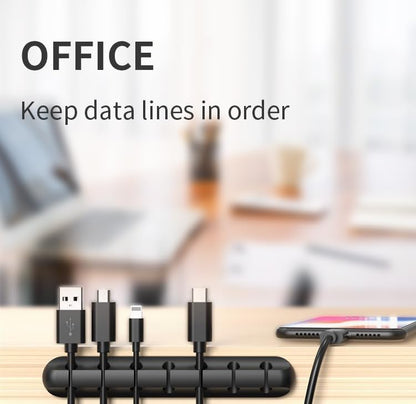 Genérico Cable Holder, 3 Pcs Self-Adhesive Silicone Cable Organizer, Durable Cable Clips for Management of USB Charging Cables for Desk or Office