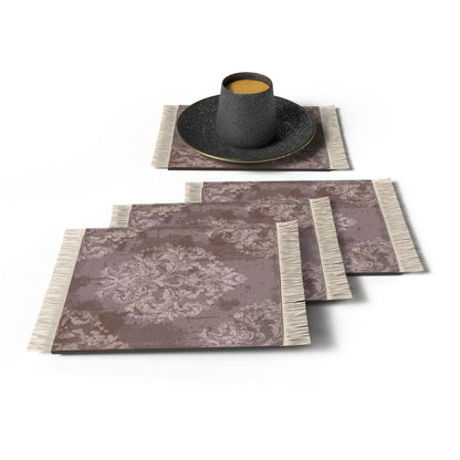 Rug Coaster - Elegant and Durable Mini Rug Coasters for Coffee Table, Dining, and Home Decor - Ultra-Soft Microfiber Polyester - Set Of 4