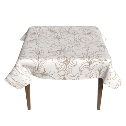Jia Polyester Tablecloth in a Subtle Pattern, 140x140 cm Square, a Beautiful and Durable Decorative Table Cover perfect for Protecting your Dining or Kitchen Table for Everyday Use