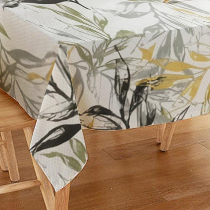 INtex Home Tablecloth, Linen Velvet Fabric, Soft Comfortable Material for Living Rooms Kitchens Bedrooms and Special Occasions, Elegant Table Cover - 130 x 200 cm - 1 Pc - Café x Warm Orange