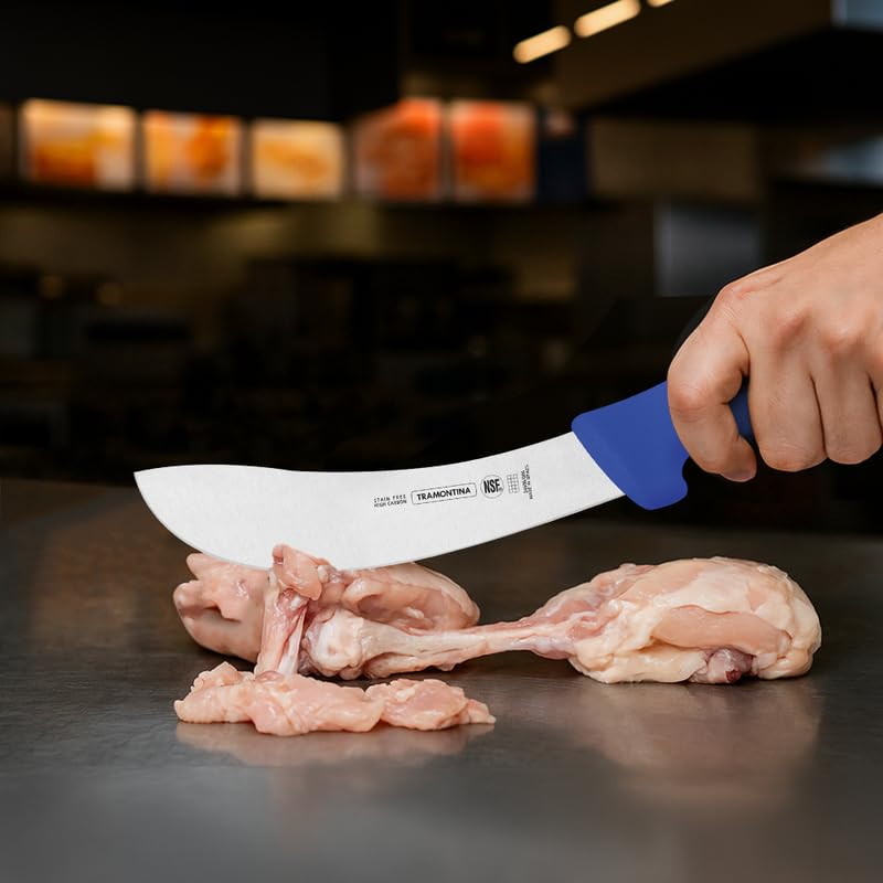 Professional Skinning Knife – 6-Inch Stainless Steel Blade – Blue Polypropylene Handle – Durable & Textured Grip