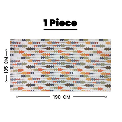 INTEX HOME Sofia Elegance Rectangular Tablecloth, Luxurious Linen Velvet, for Kitchen and Living Room Tables, Ideal for Ramadan and Events, 1 Pc, 130x90 cm, Easy-Care Fabric, Multicolour