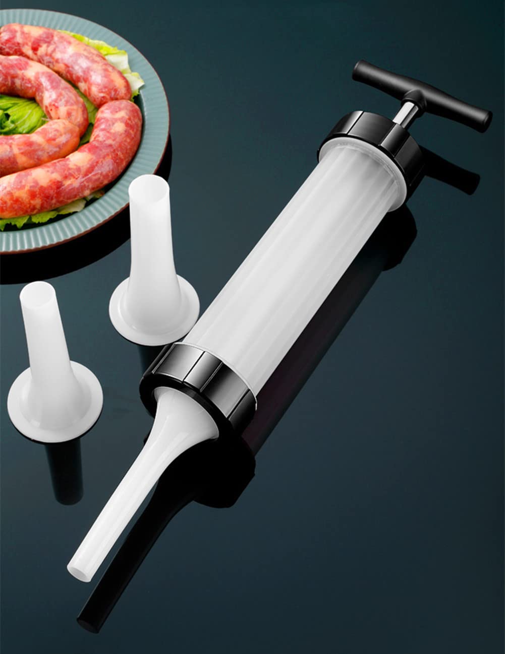 ZNZNANG Hand Operated Salami Maker -Sausage Filling Machine -Household Sausage Filler-Homemade Sausage Filling Machine Easily Make Various Sausages at Home