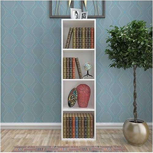 4-Tier Book Shelf, Tall Narrow Bookshelf with 4 Open Shelves, Modern Design in White, H 1060 mm x W 30 mm x D 240 mm, Space-Saving Storage Organizer, Sleek and Tall