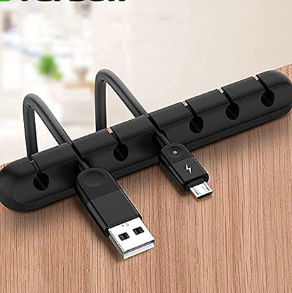 Beesclover Cable & Wire Organizer, Silicone 7 in 1 (7 slots)