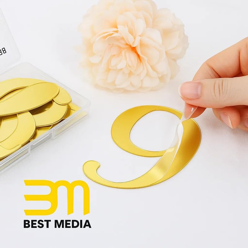 Acrylic Number Cake Toppers, Mirror Finish 0–9 Picks, 9.5 cm Height, Ideal for Birthday Wedding Graduation Anniversary Decorations