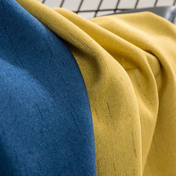 INtex CURTAINS HOUSE Velvet Sabia Modern Design Curtain – Two colors With Tie-backs - 2 Piece - Basic Tape Design 400W X 230L CM Gray*Yellow