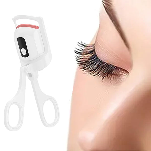 YelaJoy Heated Eyelash Curlers,USB Rechargeable Electric Eyelash Curlers,Natural Curling Eyelash Heated Curler with 3 Heat Modes LCD Display,for Women Makeup Accessories,Eyelash Long Lasting (White)