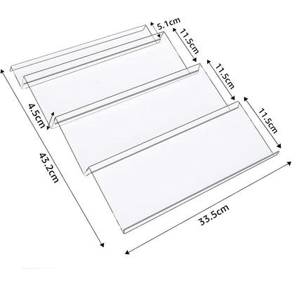 Acrylic Spice Drawer Organizer, 4-Tier Rack With Adjustable Design, Clear Spice Organizer, 1 Pack, Ideal for Kitchen Organization, Drawer or Countertop Storage, Durable & Stylish