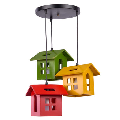 Nagafa Shop WCM450 Modern Multicolor Ceiling Lamp, 51 cm x 31 cm x 120 cm, Suitable for Living Room, Dining Room, Bedroom, Foyer, Entryway