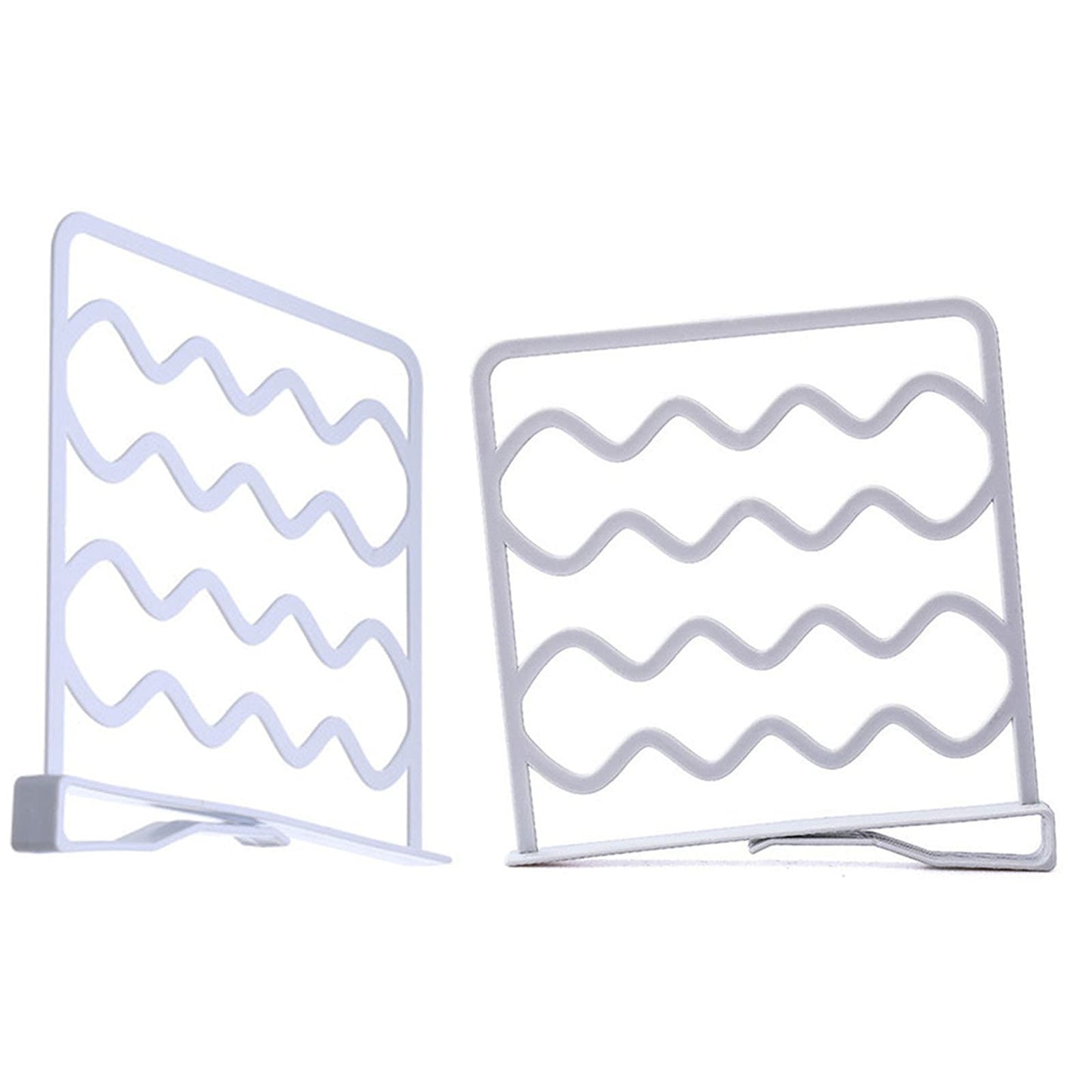 Useful shelf system without drilling, practical shelf divider, shelf divider set, dividers for cupboard, shelf divider, wardrobe for storage and organisation in bedroom, kitchen, office (white, grey)