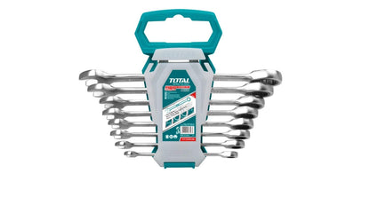 Total THT102RK086 Set of 8 Ratchet spanners with Support