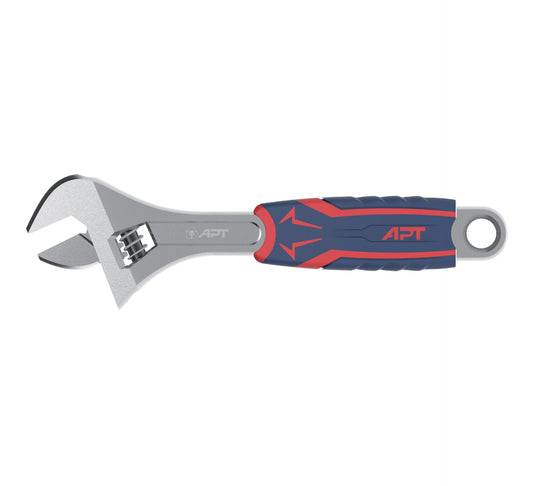 APT HT DW15181-300 CR-V Chrome Plated Adjustable Wrench with 2 Color Ergo Handle, 300 mm Size